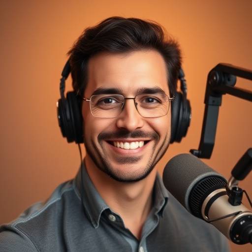 Foto de Carlos Eduardo Oliveira, locutor profissional com experiência em diversos gêneros.
