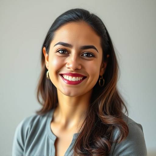 Foto de Fernanda Silva, locutora profissional especializada em e-learning.