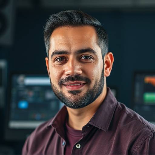 Foto de Roberto Santos, engenheiro de som com mais de 15 anos de experiência.